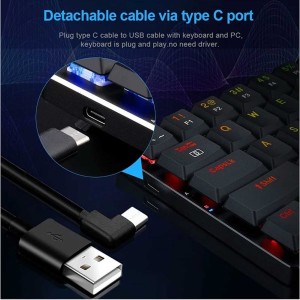 کیبورد گیمینگ مکانیکال با سیم ردراگون مدل ASHE K626 KB